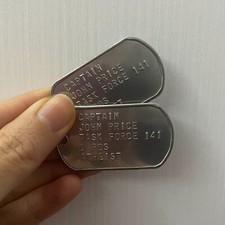 Set Piastrine Militari JOHN PRICE- Cosplay Dog Tags American Call of Duty COD