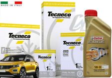 KIT TAGLIANDO 4 FILTRI OLIO MOTORE CASTROL VOLKSWAGEN T-ROC 1.6 / 2.0 TDI (N346)