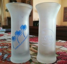 COPPIA 2 BICCHIERI VODKA KEGLEVICH VETRO SATINATO CONGELATORE  BAR PUB RUM GIN