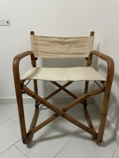 SEDIA PIEGHEVOLE MODELLO REGISTA IN BAMBU’ RIPIEGATO A MANO MODELLO VINTAGE