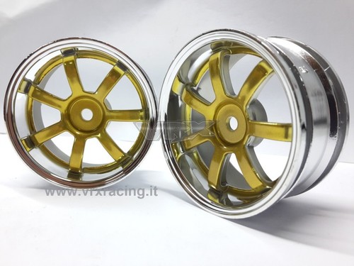 Pair chrome wheels yellow - of,