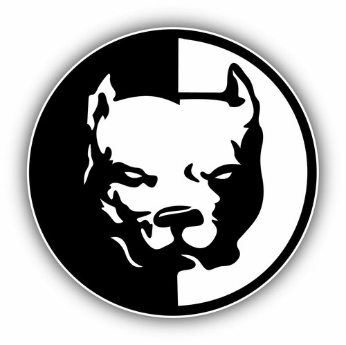 Adesivo pitbull cane auto - pitbull,