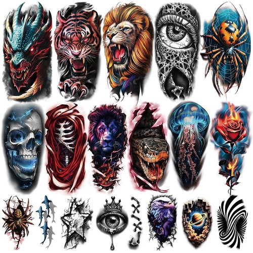 Tatuaggi temporanei realistici - temporanei,