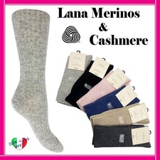 Calze Corte Donna in CASHMERE Termiche Calde Lana Calzini Calzettoni Invernali