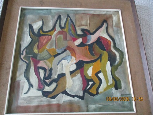 Dipinto astratto olio - olio, su
