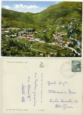 PAULARO -UDINE -PANORAMA ACQUERELLATA CARTOLINA