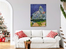 Chiesa Auvers stampa su tela