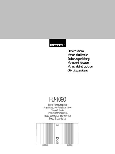 Rotel 1090 amplificatore - rotel, rb-1090