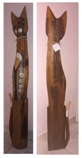 Gatto gigante in legno