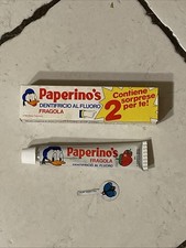 PAPERINO'S WALT DISNEY DENTIFRICIO PAPERINO ORIGINALE VINTAGE ANNI '60 FRAGOLA