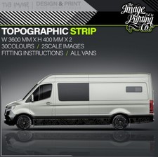 Decalcomanie a strisce topografiche su misura - Kit vinile camper - Sprinter Crafter Boxer
