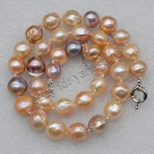 Collana di perle vera rosa