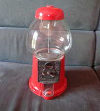 DISTRIBUTORE CARAMELLE CICCHE IN VETRO E METALLO VINTAGE '70 '80