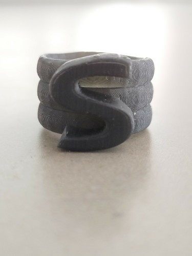 Anello stampa resina - 3d, nero