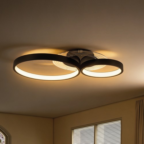 Homcom plafoniera led moderna - plafoniera,