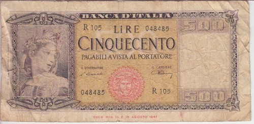 Italy 80a 8485 500 lire - ,
