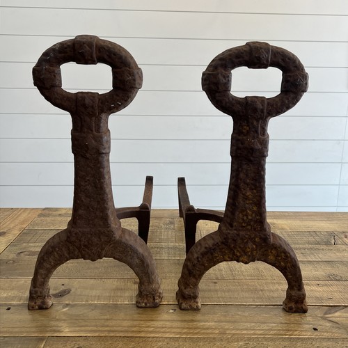 Antico andirons ghisa - andirons, in