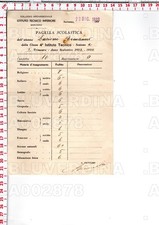 A2878 PAGELLA SCUOLA 1933