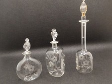 Set di bottiglie profumo F&M Ballarin in vetro di Murano foglia d'oro anni '90