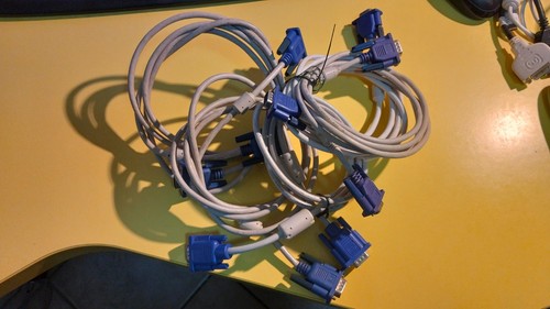 Lotto cavi vga hd15 doppio - lotto, 5x