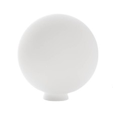 Paralume palla 4032 per lampadario vetro bianco satinato - d.25cm, maniglia 8cm