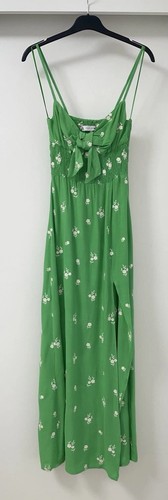 Abito zara verde ricamato vita - zara,