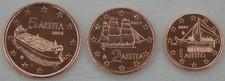 1+2+5 Cent Monete