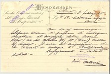 Sangemini 1915 lettera Soc. Concessionaria dell' acqua minerale