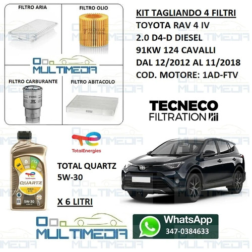 Tagliando filtri olio total - tagliando,