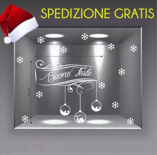 Vetrofanie natalizie adesivo - natalizie,