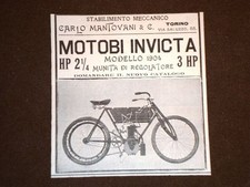 Pubblicità d'Epoca del 1903 Motobici Invicta Carlo Mantovani & C. di Torino
