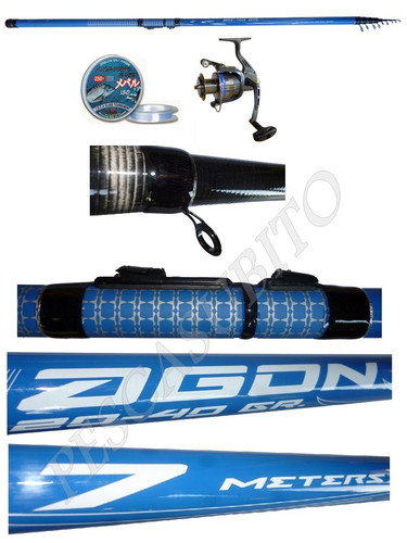 Combo canna agon 7mt - combo,