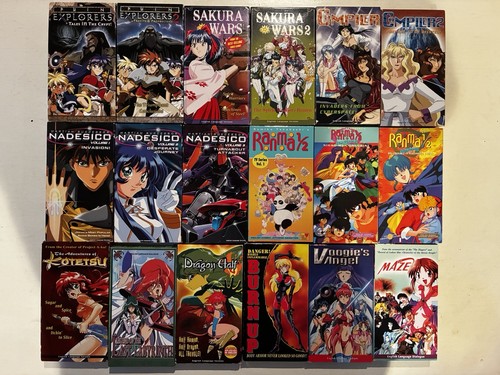 Anime vintage 90s vhs tapes - anime,