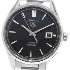 TAG HEUER Carrera Calibro 5 WAR211A-1 Data Quadrante Nero Automatico Uomo_918664