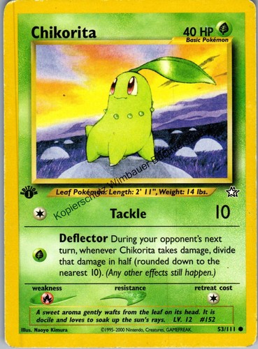 Pokemon chikorita sammelkarte - pokemon,