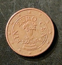 Monete euro monete in corso monete circolanti Austria Austria 1 centesimo 2002 1c 1 pezzo