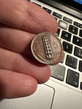 5 centesimi 1934 Spiga qfdc Rame Rosso - Italia Regno patina Antica