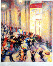 Umberto Boccioni Litografia COA originale firmata a penna numerata a matita