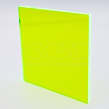 Lastra plexiglass fluorescente giallo acido su misura spessore 3mm