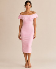 Abito midi bodycon scollo
