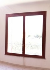 Finestra legno noce con - legno,