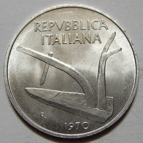Repubblica italiana lire - italiana, 10