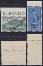 Italia 1950 UNESCO la serie 2 val. MNH**  BDF con L.20 nuovo** con FL 10/10++
