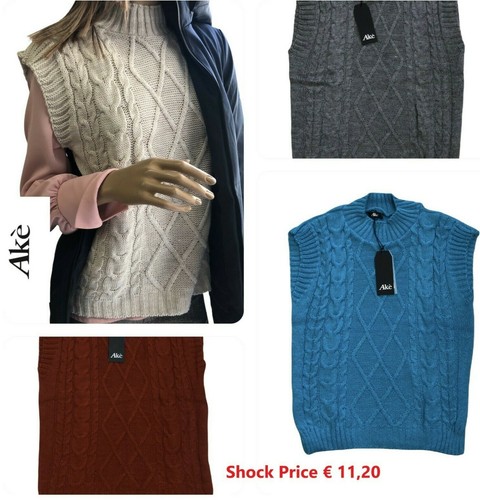 Gilet maglia smanicato donna - gilet, maglia-smanicato