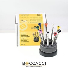 BERGEON Original ref: 30081-S09 Set 9 Cacciaviti con Base Rotante Orologiaio ...