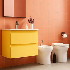 Coppia di sanitari filomuro WC