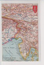 CARTOLINA TRIESTE E ISTRIA CARTINA MAP MAPPA NO VG