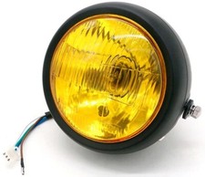 Faro moto negro clásico