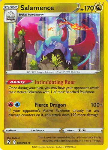 Salamence 109 203 holo - salamence, rare