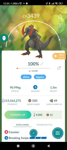 Shiny haxorus legacy breaking - haxorus,